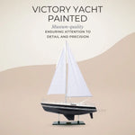 Wooden Victory Yacht Painted Model with Metal Rigging – 29 Inch Display