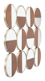 Zuo Modern Gold & Walnut Wall Mirror