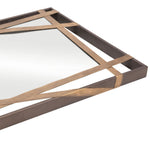 Zuo Modern Tolix Painted Steel Mirror – Antique Gold & Black Wall Hanging