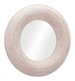 Zuo Modern Decorative Mirror – Boho Chic Beige Frame