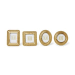 Gold Photo Display Frames – Set of 4 Mixed Shape Frames