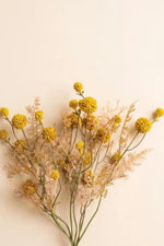 yellow faux flowers
