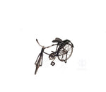 Black Metal Safety Bicycle Model – Retro Handmade Collectible – 5” H