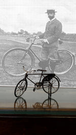 Vintage Style Bicycle Model – Handmade Iron with Wheel Stand – 5” H