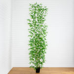 Nearly Natural 12' Artificial Bamboo Tree with Lush Green Foliage