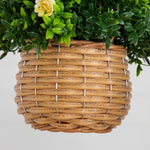 Nearly Natural faux floral hanging planters for indoor and outdoor spaces