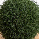 Green artificial topiary ball for planters, patios, and entryways