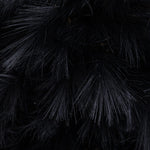 Close-up of dark feathers on a black background