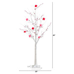 Four-foot illuminated heart tree for romantic home and office décor.