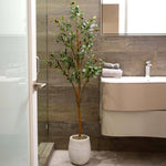 Nearly Natural 5-Foot Artificial Olive Tree with Natural Trunk for Indoor Decor