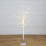 Lighted Artificial Birch Tree
