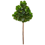 Nearly Natural 6.5' Artificial Fiddle Leaf Tree without Pot, Glossy Green Leaves