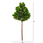 Nearly Natural 6.5-Foot Artificial Fiddle Leaf Floor Tree with Flexible Branches, No Pot