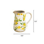 Nearly Natural yellow lemon vase for farmhouse kitchen décor