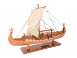Wooden Viking Ship Model – Drakkar Replica – Desk or Shelf Display