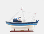 La Confiance Painted Model Ship – Handcrafted Wooden Fishing Boat – 21 Inch Height
