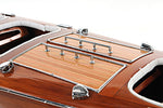 Chris Craft Model Ship – Leather Seats & Engine Hatches – Decorative 24.5 Inch