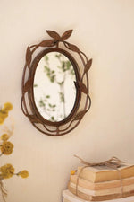 antique copper mirror