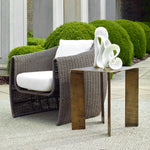 Sandy textured outdoor accent table