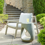 Hourglass shape outdoor accent
