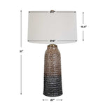 Brown Ombre Ceramic Table Lamp with Brass Accents – Uttermost Padma