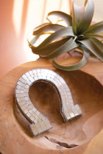 Disco Mirror Horseshoe 6 in Statement Wall Decor Accent Brand