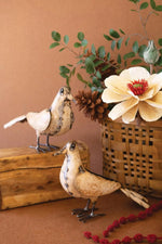 Set of Two Recycled Metal Dove Sculptures Decorative Accent Brand