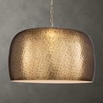 Hand-hammered metal dome light