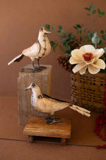 Recycled Metal Dove Sculptures Set of Two Tabletop Decor Brand