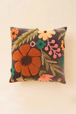 velvet flower pillow