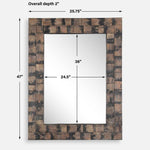 layered wood mirror