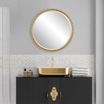 Uttermost Taza 32 Inch Gold Mirror – Elegant Round Accent