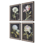 Black background floral prints