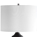 Modern Lodge Wood Table Lamp – Mendocino by Uttermost with Brushed Nickel Accents