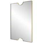 Contemporary Vanity Mirror – Metallic Gold Wall Accent by Uttermost, 35.5 Inches