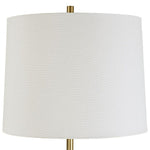 Distressed Ceramic Table Lamp – Aged Blue Finish with Fabric Shade
