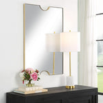 Indoor Wall Mirror with Gold Frame – Uttermost Ticket, 35.5