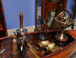 Handcrafted Binocular – 2.25in Height – Brass and Pearl Overlay Design