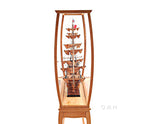 Wooden Display Cabinet – Beach Timber Finish – 69in Height – Showcase Collectibles