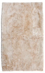 Rectangular Indoor Rug with Soft Alpaca Fur Texture
