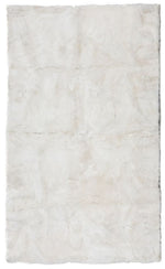 Ivory Alpaca Fur Indoor Rug with Low 1 Inch Pile