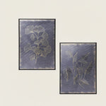 Framed Set of 2 Foliage Prints – Gold Botanical Artwork for Bedroom or Office