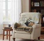 Grey Ghost With Verse Decorative Tapestry – 100% Cotton 50x60 Inch Throw
