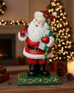 Christmas Santa Resin Statue – Seasonal Tabletop Decoration
