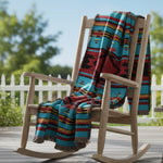 Cotton Rayon Blend Woven Throw – Flame Bright 50x60 Inch Tapestry