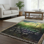 Motivational Quote Cotton Tapestry Throw – Joy Can Be Found Design