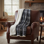 Throw Blanket - Fleece Throw – Gray Herringbone, 50