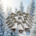 Christmas Tree Ornament Set – Natural Sisal Birds – Holiday Décor
