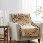 In Loving Memory Rose Cotton Throw – 50x60 Inch Sympathy Blanket