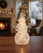 Snowman Glitter LED Holiday Globes – Set of 2
